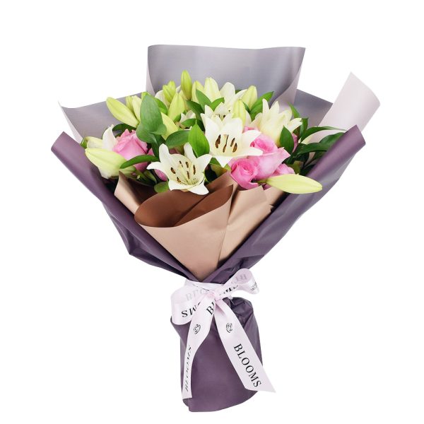 Kiss of Pink Rose & Peony Bouquet